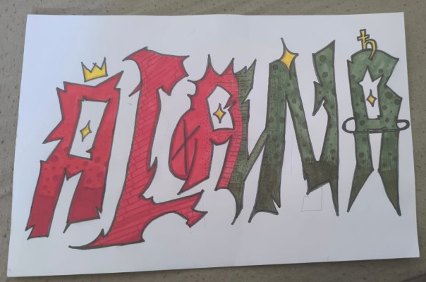 buchstaben im graffiti stil